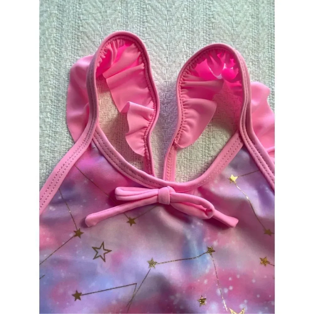 ZEROEXPOSUR Girls Size 4 Shooting Star 1-Piece, Cover-Up Skirt & Goggles Swimsui